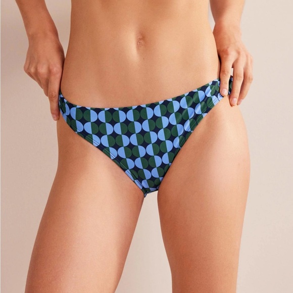 Boden Blue and Green Classic Bikini Bottoms Cornflower Geo size US 8 New - Picture 1 of 10